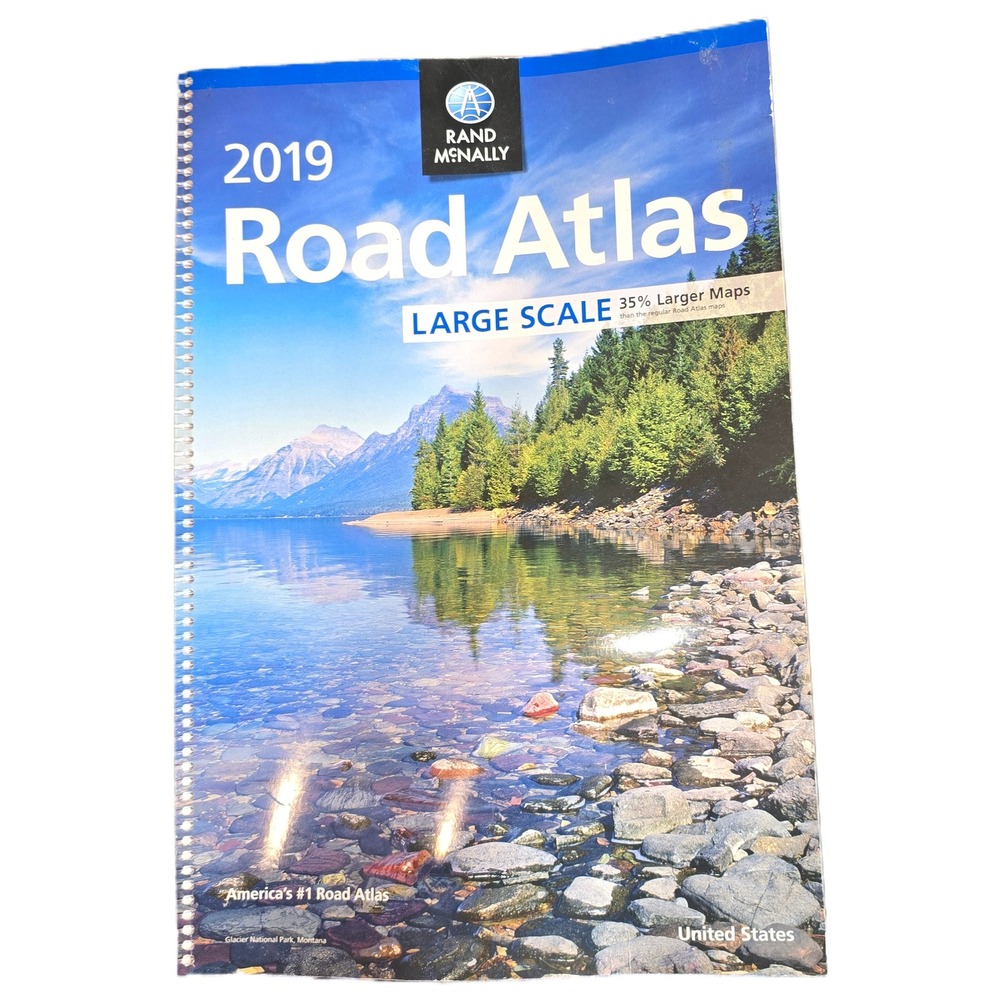 Rand McNally 2019 Road Atlas Large Scale Spiral Bound United States Maps Guide